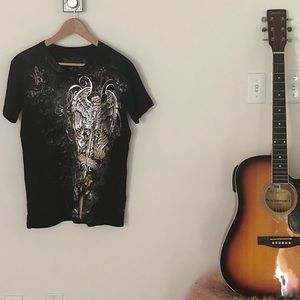 Konflic T-shirt with metallic print 100% cotton